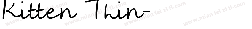 Kitten Thin字体转换